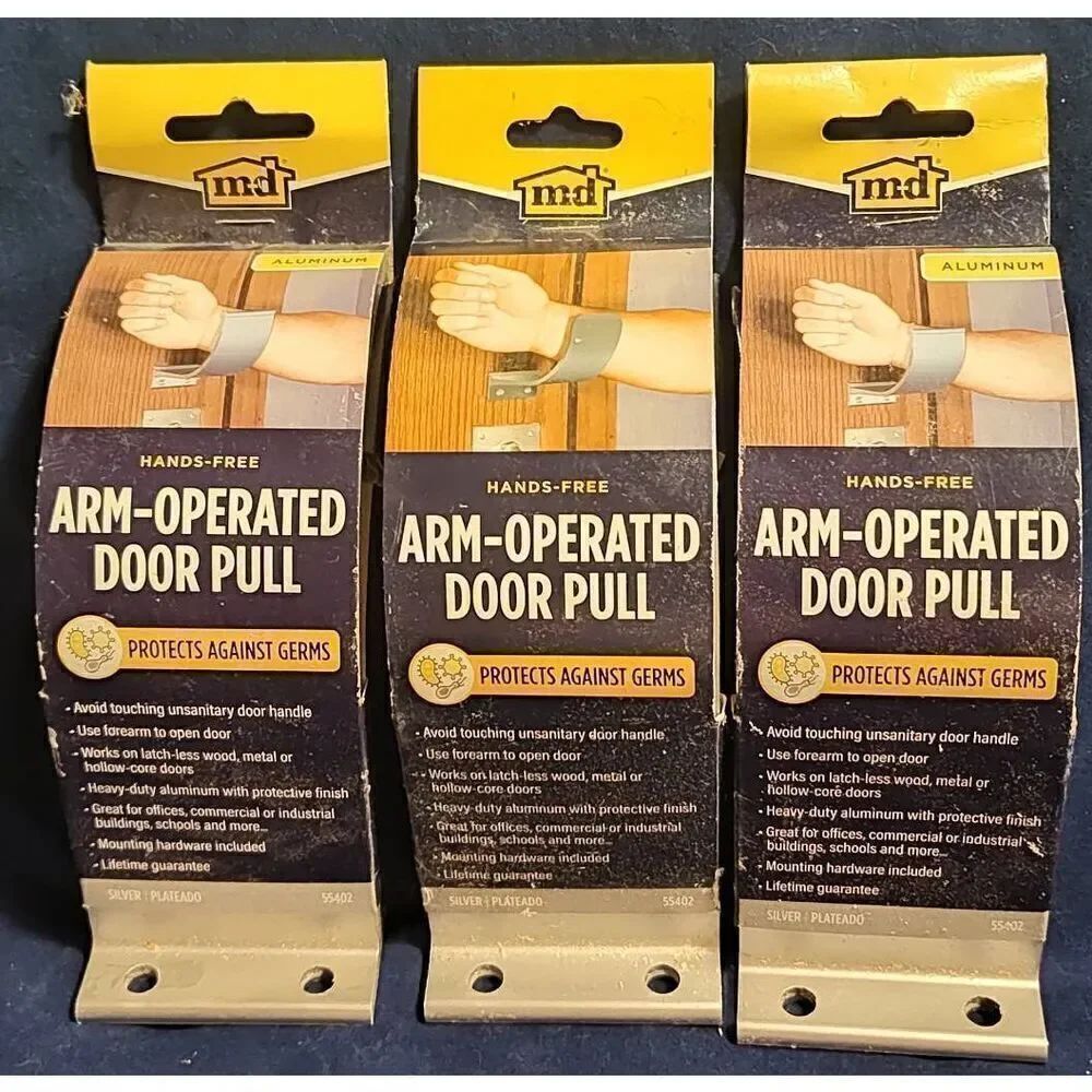 NEW MD Hands Free Arm Operated Door Pull Protects Against Germs 55402 - QTY 3